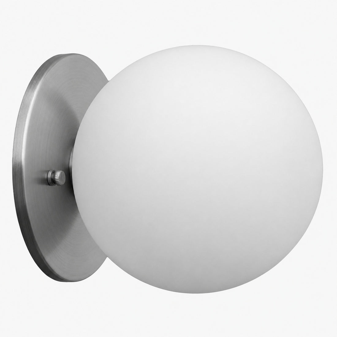 Glorica Glass Brass Wall Sconce - Frosted Globe Classic Light For Warm Ambiance