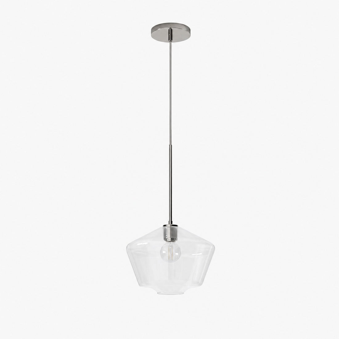 Merin Transparent Glass Sculpture Geometric Chandelier