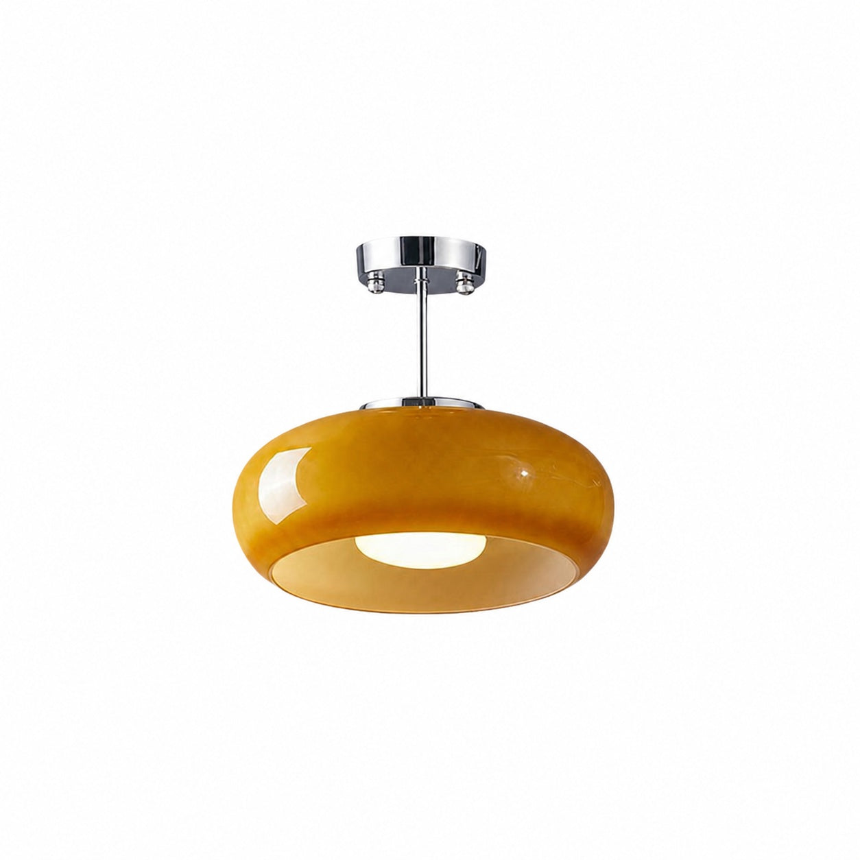 Bauvia Modern Round Glass Ceiling Lamp Clean Bauhaus Look Comfortable Ambient Lighting N63