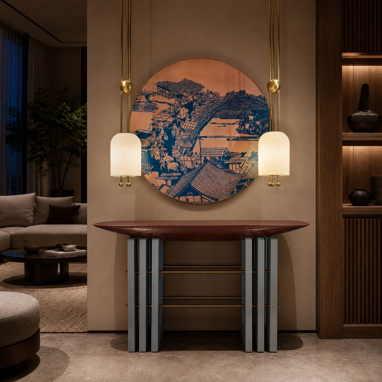 Lantern Glass Pendant Lamp