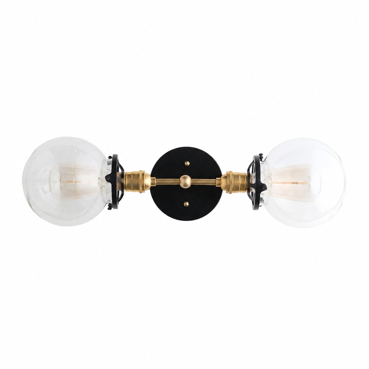 Lumio Globe Industrial Vanity Lighting- Modern Double Globe Wall Light