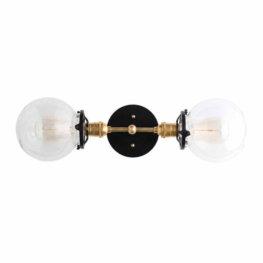 Lumio Globe Industrial Vanity Lighting- Modern Double Globe Wall Light