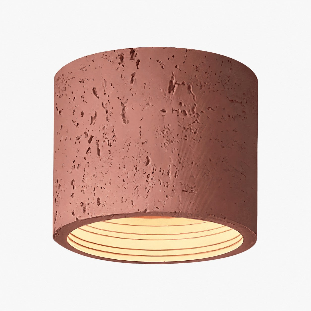 Sabiara Wabi-Sabi Cylindrical Ceiling Lamp - Soft Diffused Ceiling Fixture for Bedrooms and Living Rooms