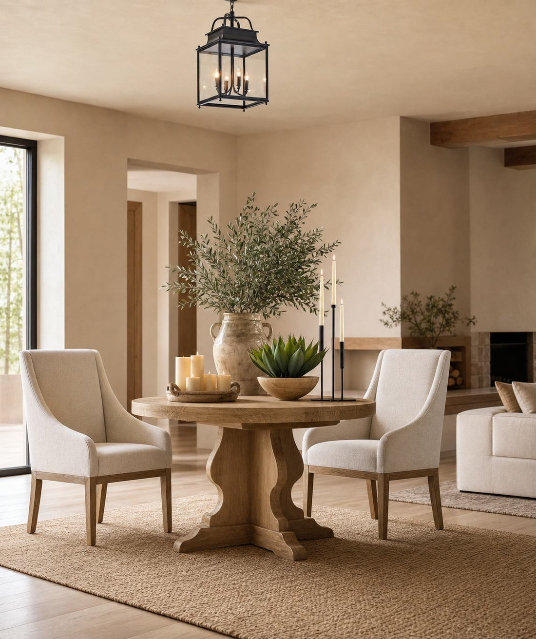Yolvira Modern Outdoor Lantern Pendant - Metal Hanging Light for Exteriors