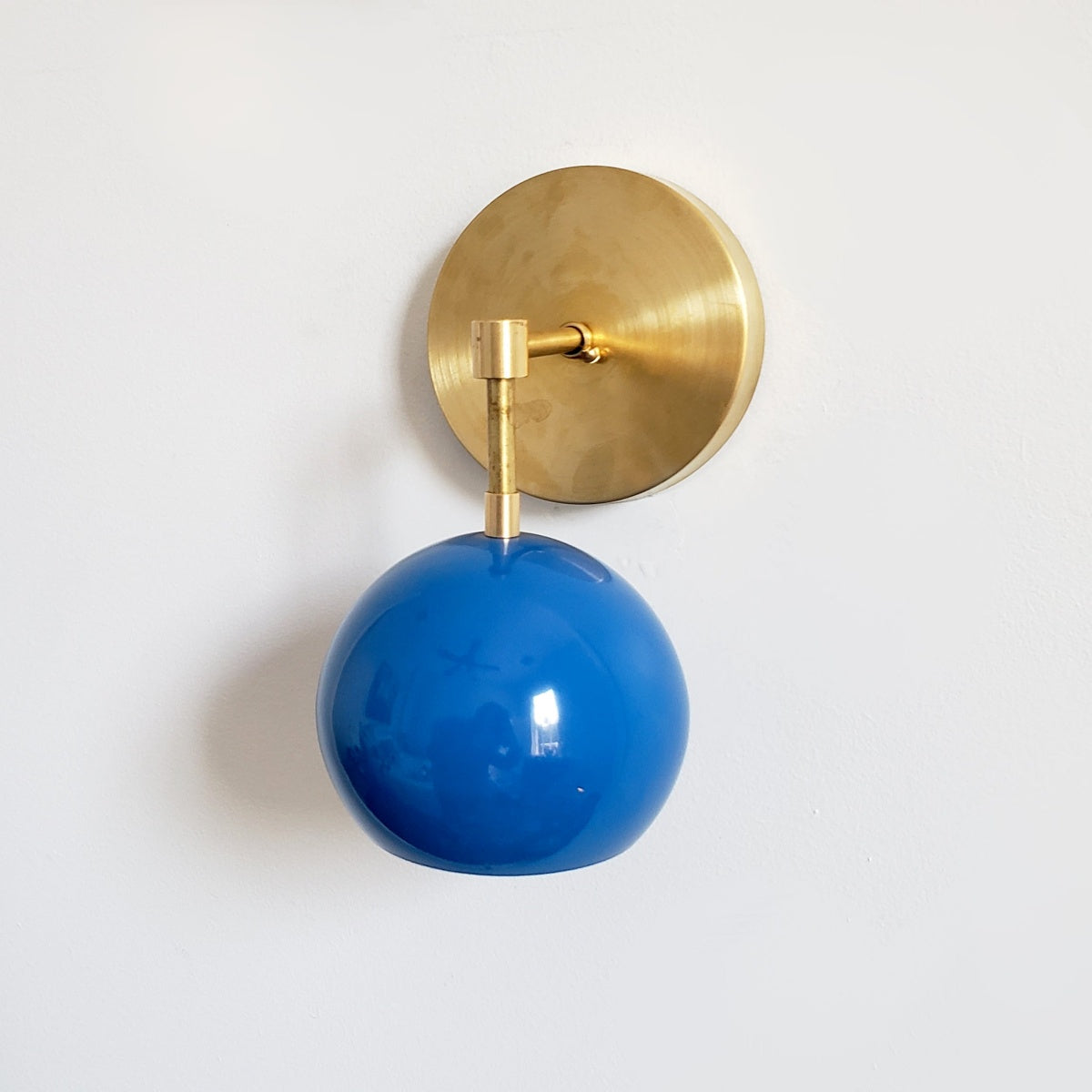 Modern Stylish Navy Globe Accent Wall Sconce