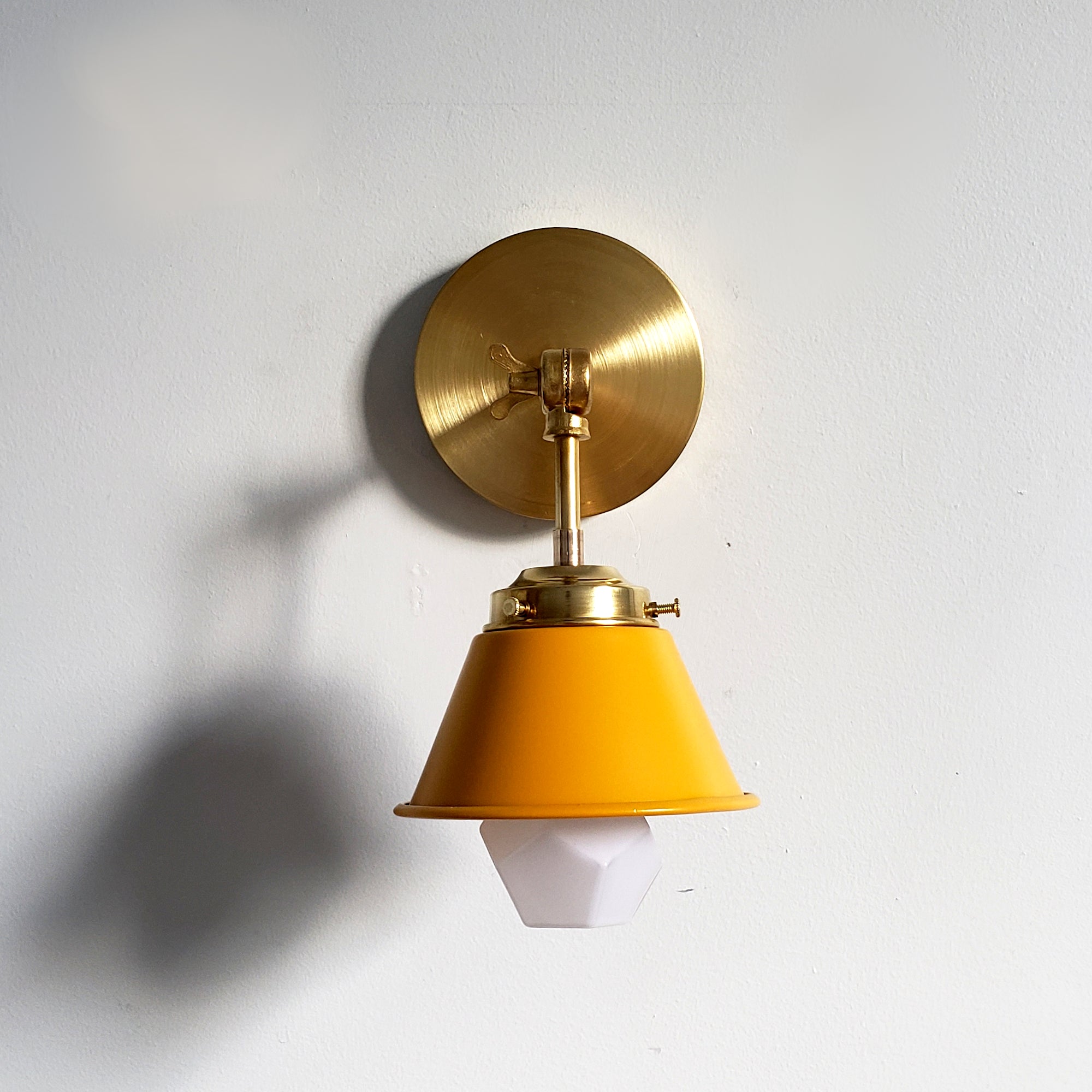 Modern Cone With Elegant Swivel Mechanism Brass Wall Lamp