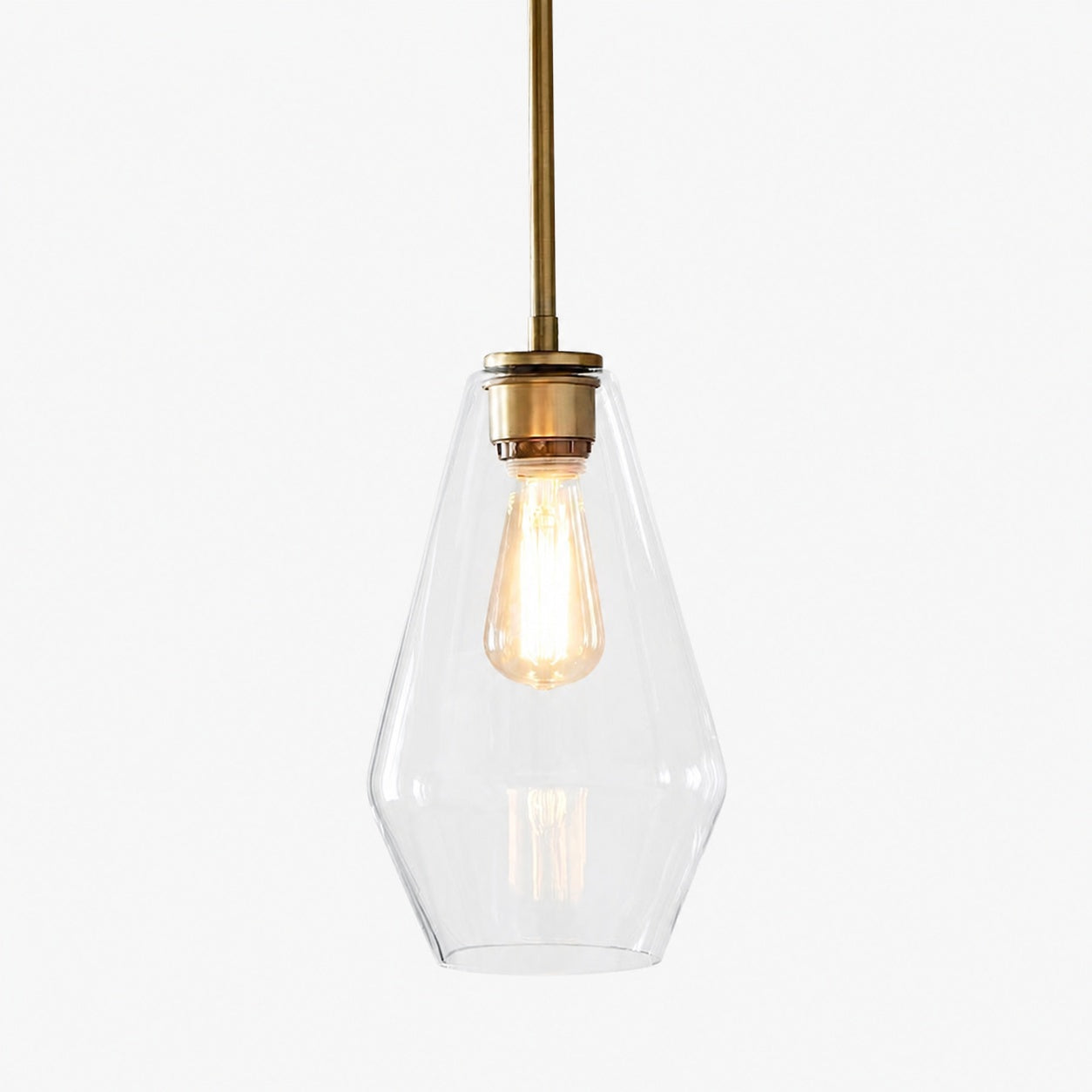 Merin Transparent Glass Sculpture Geometric Chandelier