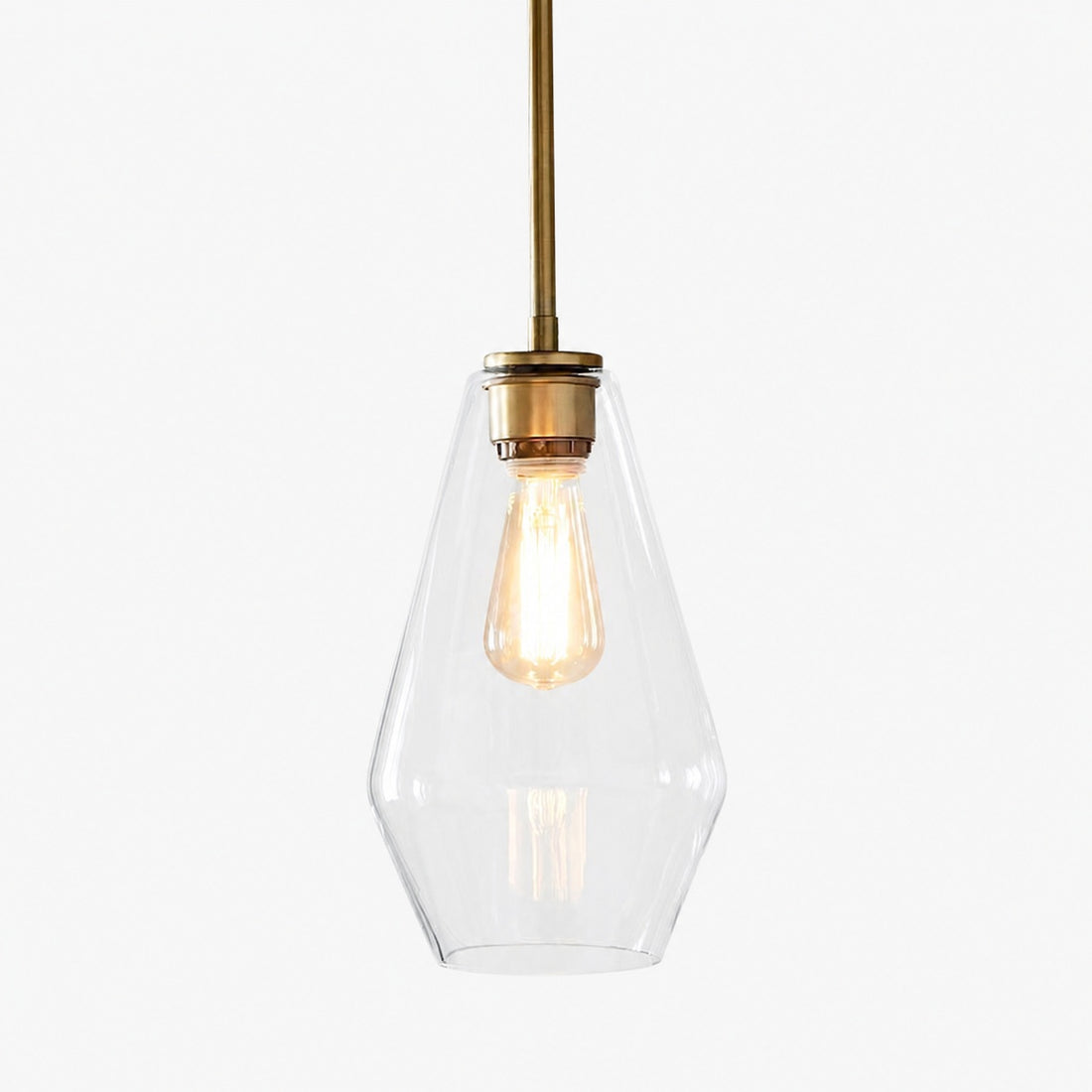 Merin Transparent Glass Sculpture Geometric Chandelier