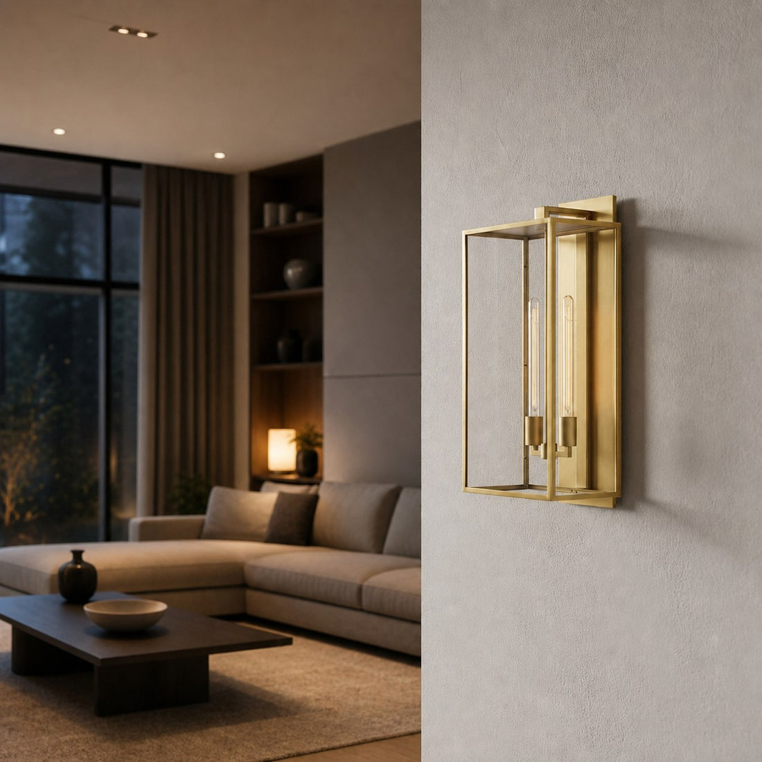 Classic Beckman Vintage Wall Sconce - Steel & Glass Linear Design