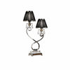 Talonis Double Table Lamp – Dual Shades and Metal Base for Bedroom and Living Room