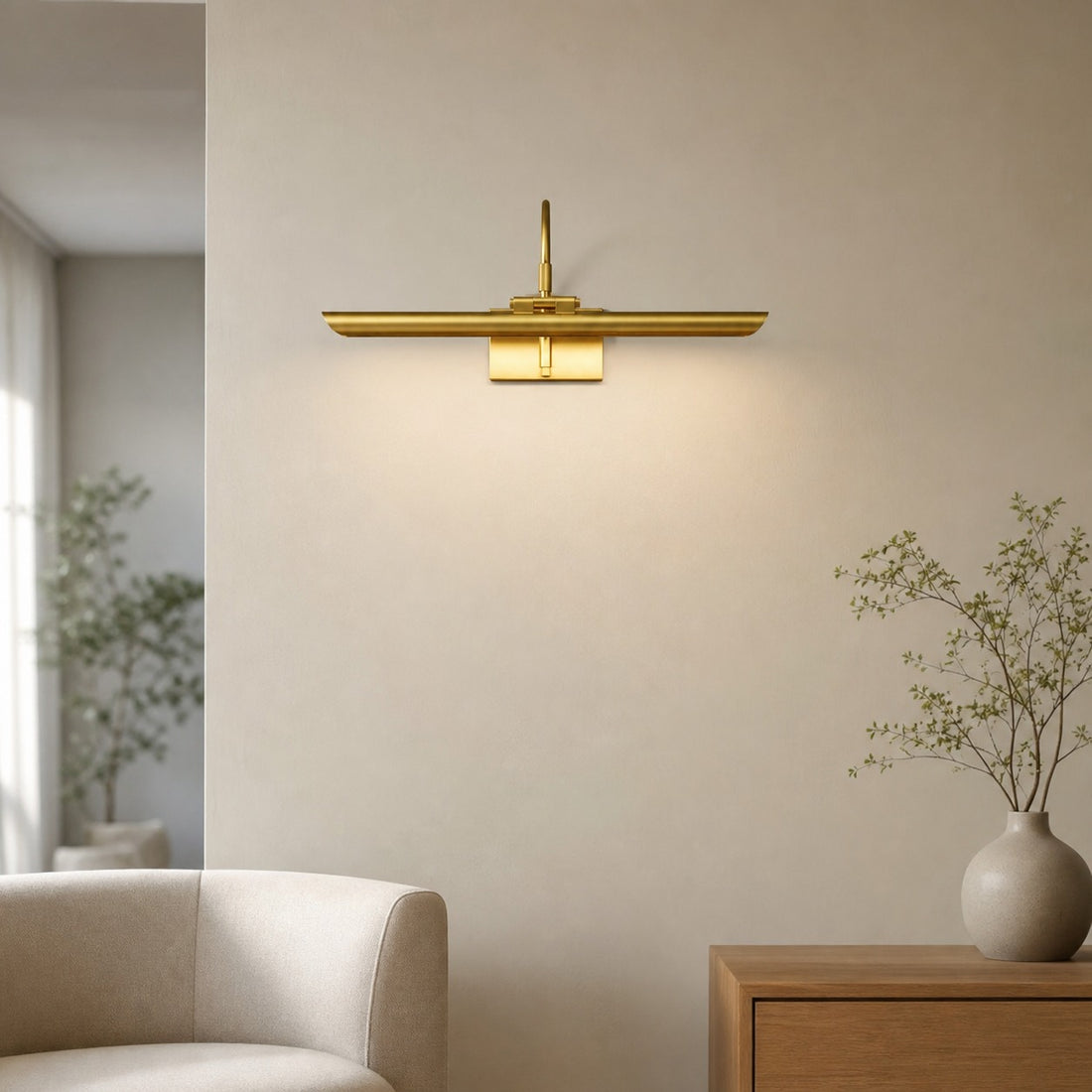 Aurix Picture Light – Slim Shade Artwork Illumination Metal Finish Wall Fixture for Gallery