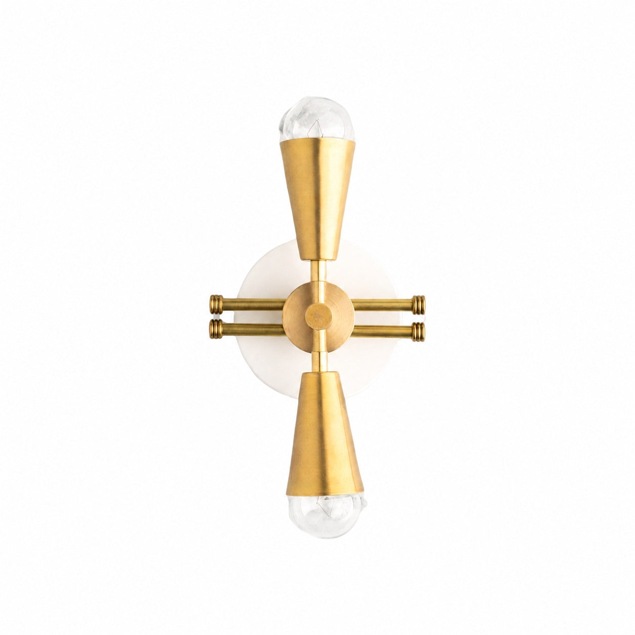 Pyralis Cone Art Deco Brass Sconce - Industrial Vanity Light