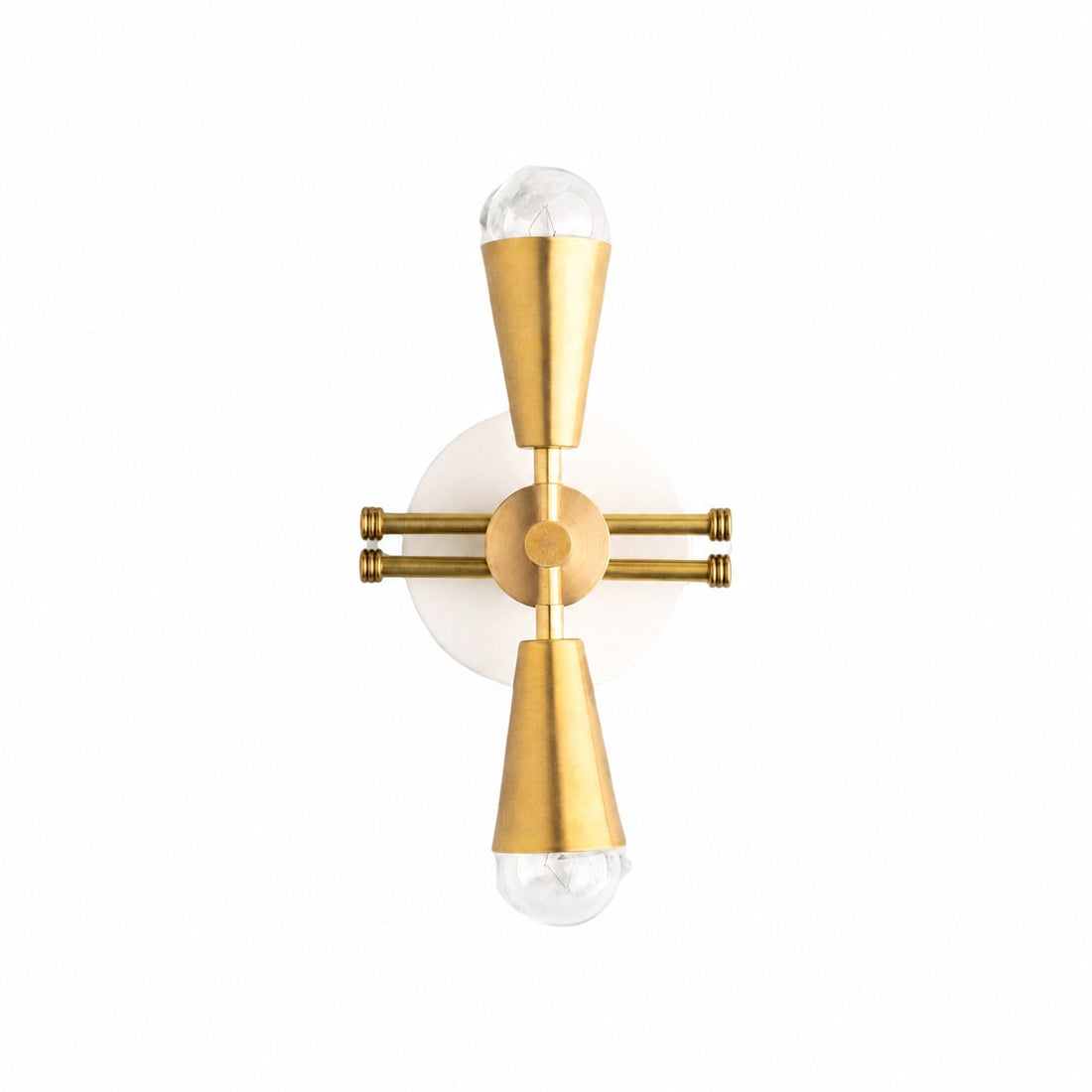 Pyralis Cone Art Deco Brass Sconce - Industrial Vanity Light