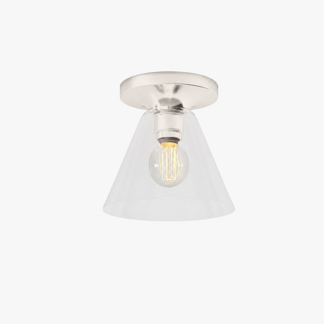 Conica Cone Flush Mount – Glass Ceiling Light for Modern Spaces
