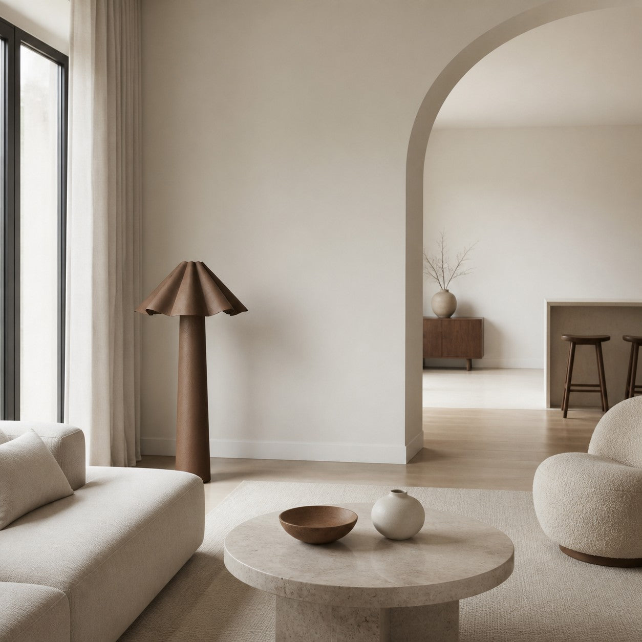 Weavara Sculptural Floor Lamp – Modern Transitional Design for Living Rooms and Lounges