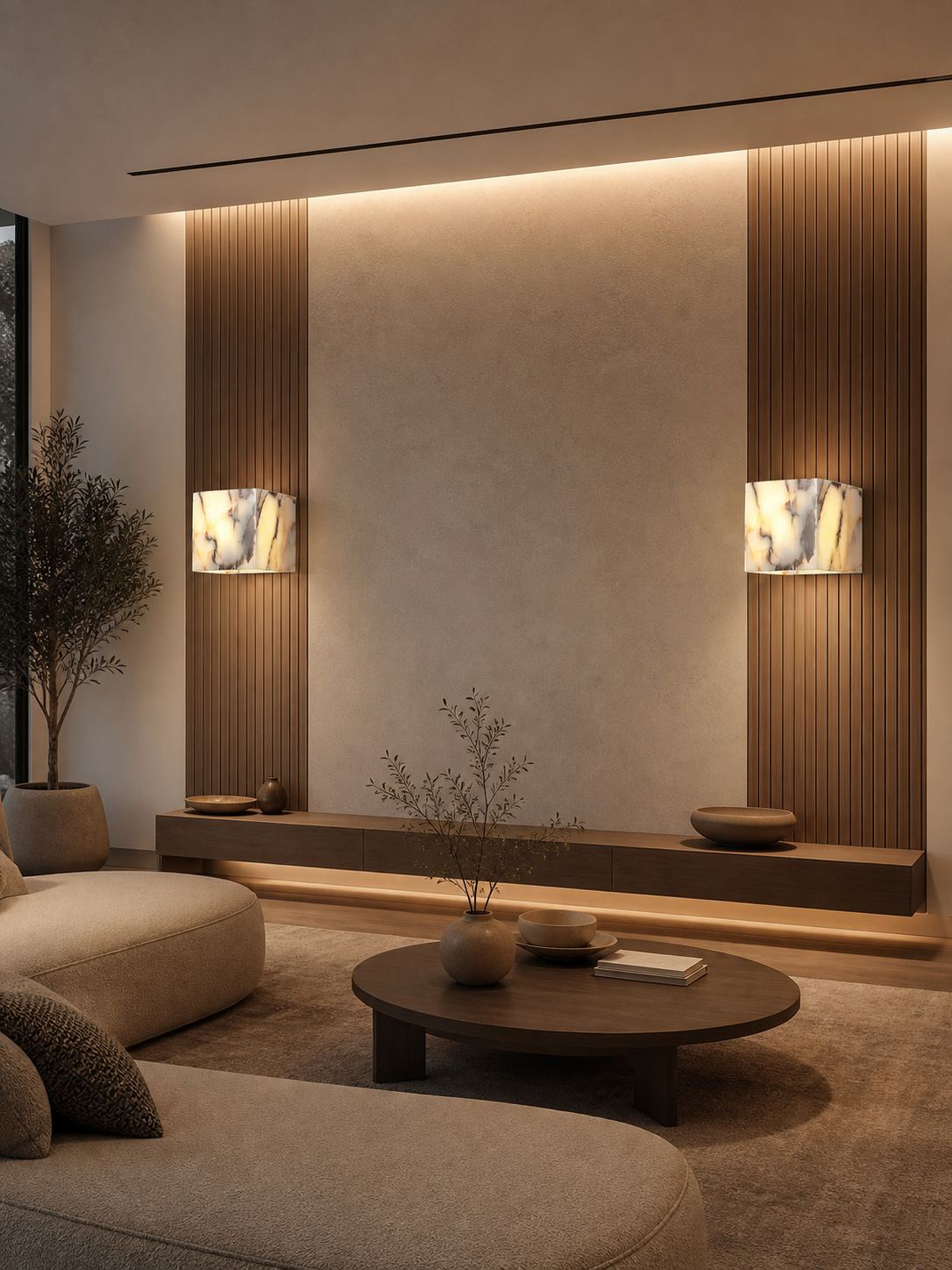 Square Marble Wall Lamp