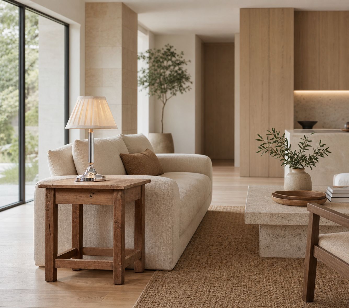 Trova Wireless Table Lamp with Sculptural Silhouette - Modern Portable Lighting for Living Rooms and Bedrooms