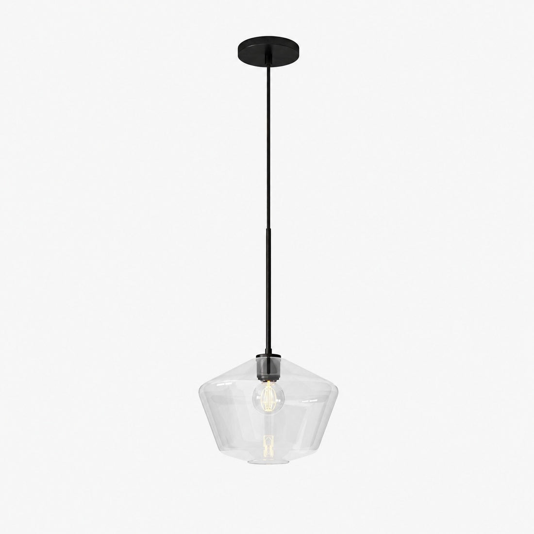 Merin Transparent Glass Sculpture Geometric Chandelier