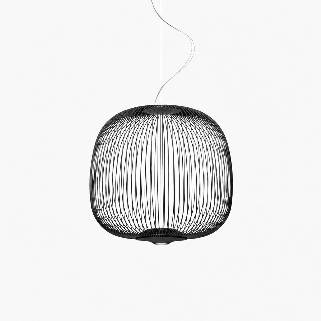 Radiloop Minimalist Suspension Lamp - Metal Lantern-Inspired Design for Dining Room N48