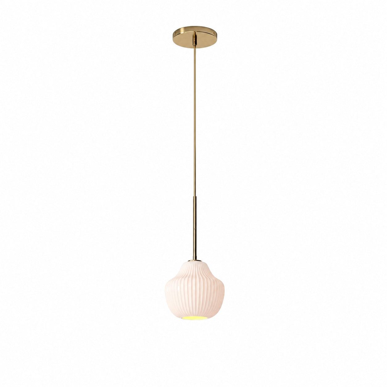 Rivrona Ribbed Pendant – Modern Ribbed Glass Light with Metal Finish