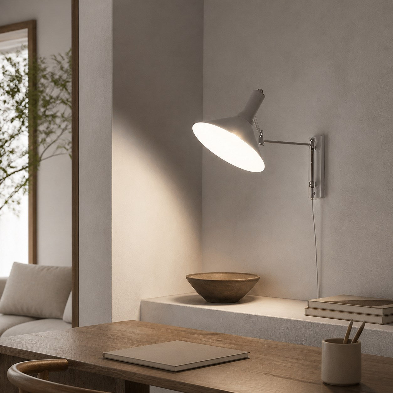 Bauhaus Simple Rotatable Stained Wall Light