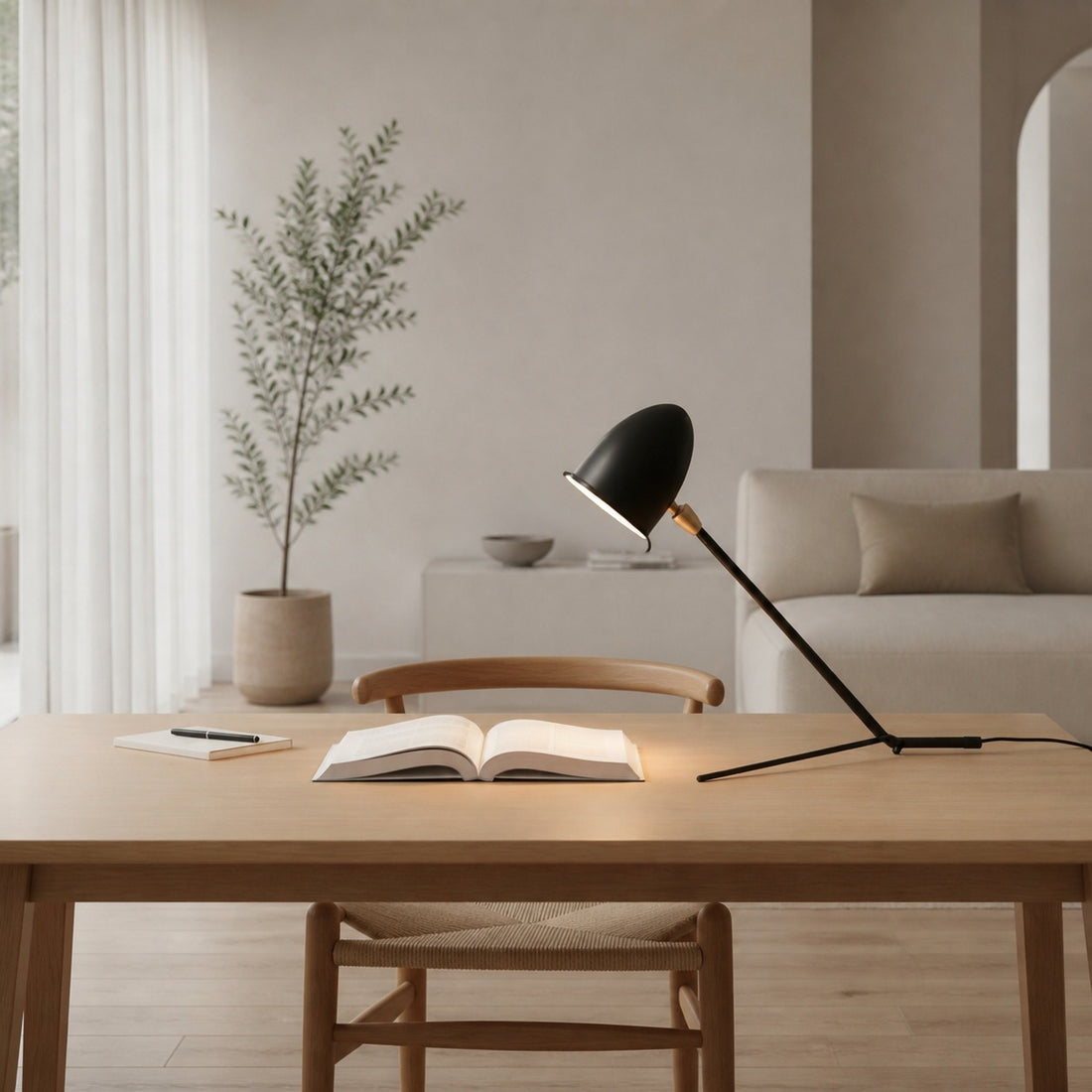 Solavo Modern Tripod Table Lamp with Metal Materials for Living Room