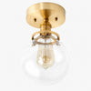 Glorica Glass Retro Globe Ceiling Light - Vintage Industrial Home Lighting