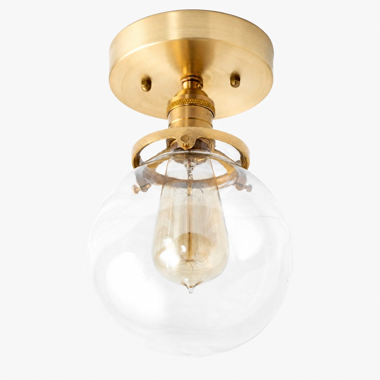 Glorica Glass Retro Globe Ceiling Light - Vintage Industrial Home Lighting