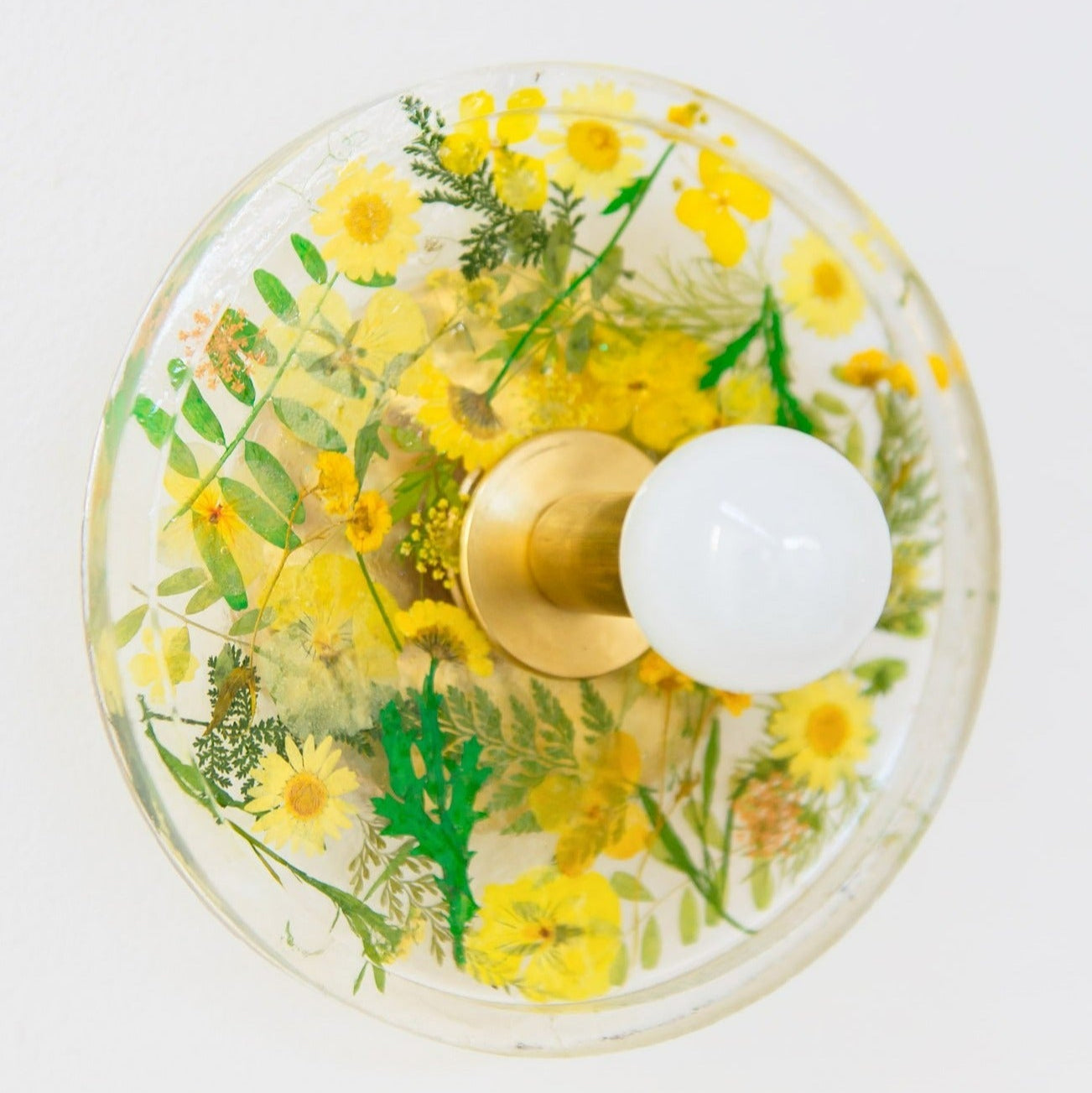 Botanical Wall Sconce - Handmade Resin Leaves Romantic Accent Lighting