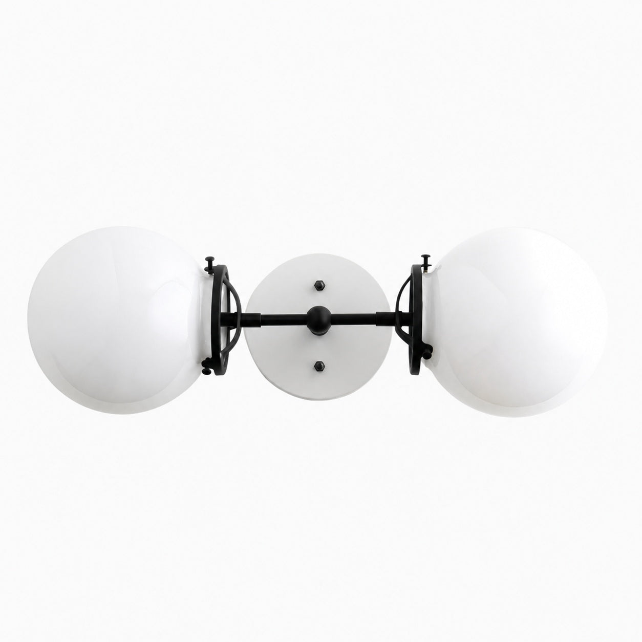 Lumio Globe Art Deco Vanity Light -  Opal Globe Bathroom Sconce