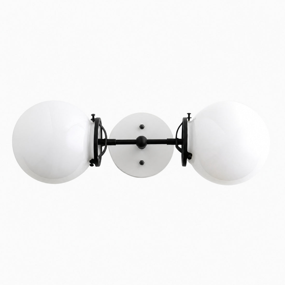 Lumio Globe Art Deco Vanity Light -  Opal Globe Bathroom Sconce