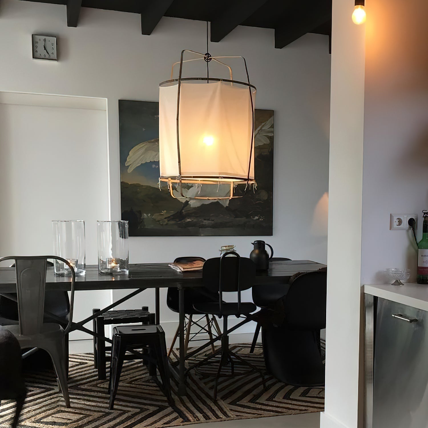 Straight Hollow Tulle Pendant Lighting