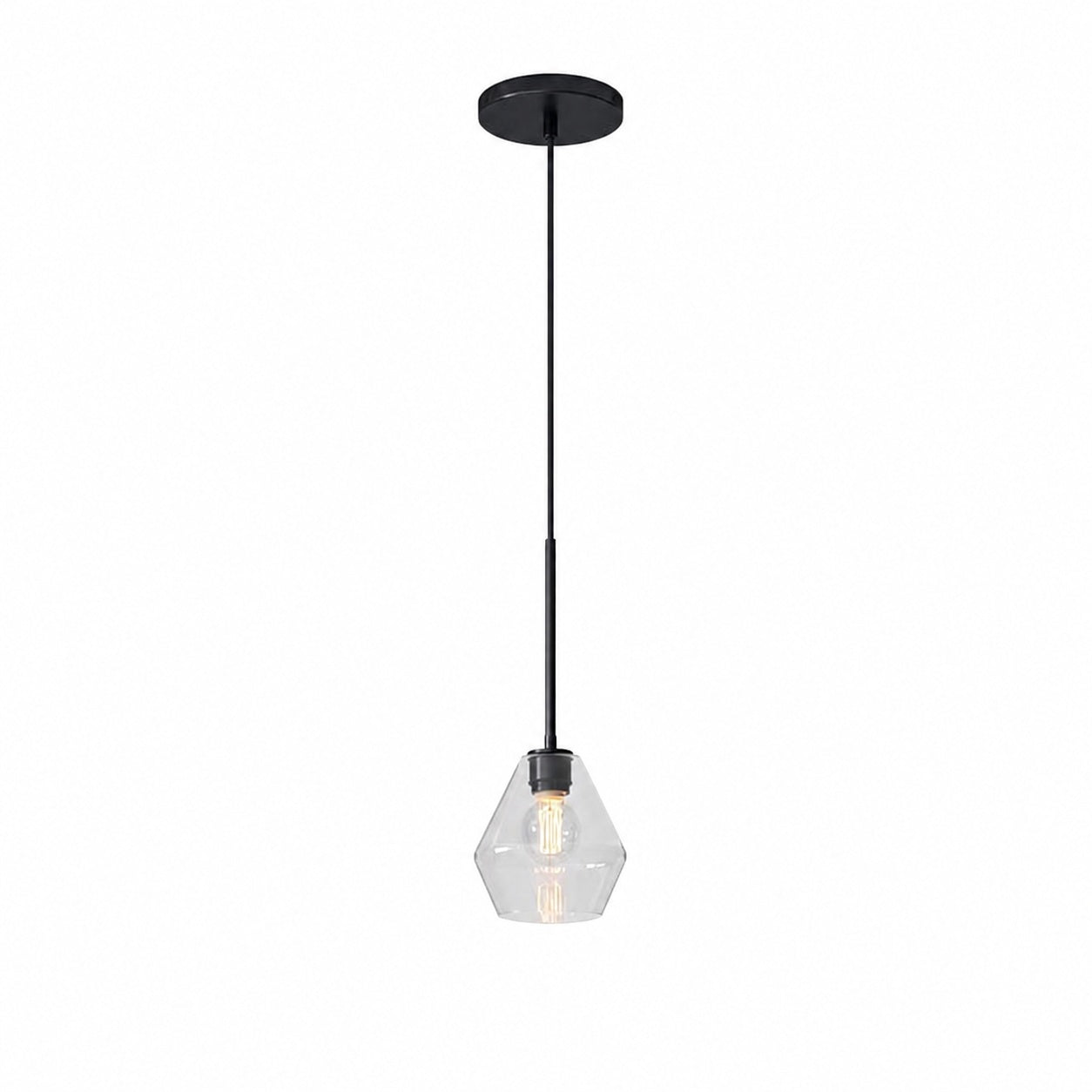 Merin Transparent Glass Sculpture Geometric Chandelier