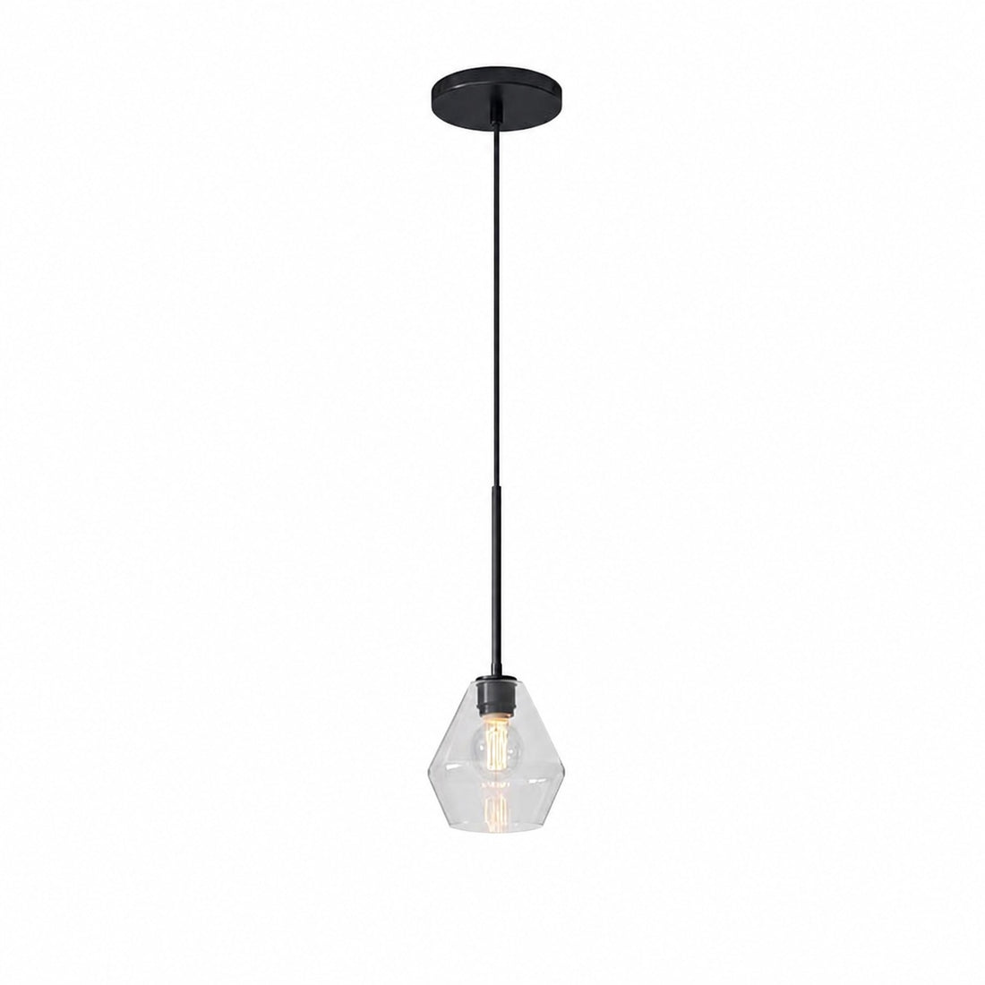 Merin Transparent Glass Sculpture Geometric Chandelier
