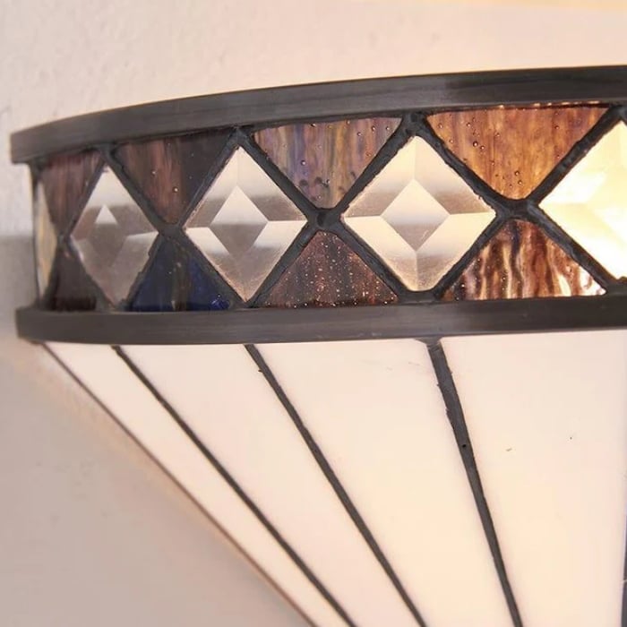 TiffStar Wall Lamp – Vintage Stained Glass for Hallways and Bedrooms