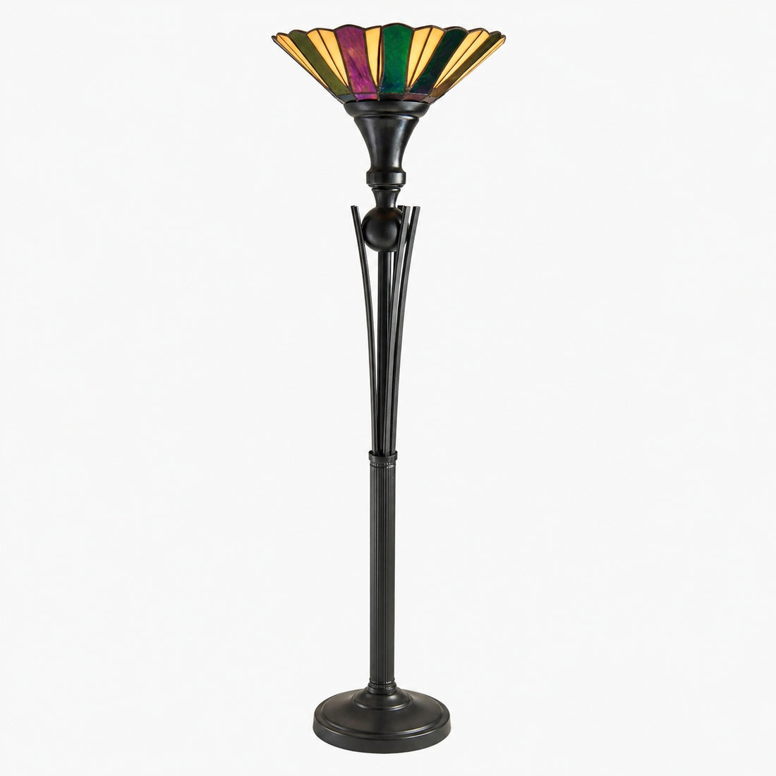 TF Dark Star Stained Glass Star Pattern Floor Lamp – Tiffany Style Uplighter for Living Rooms