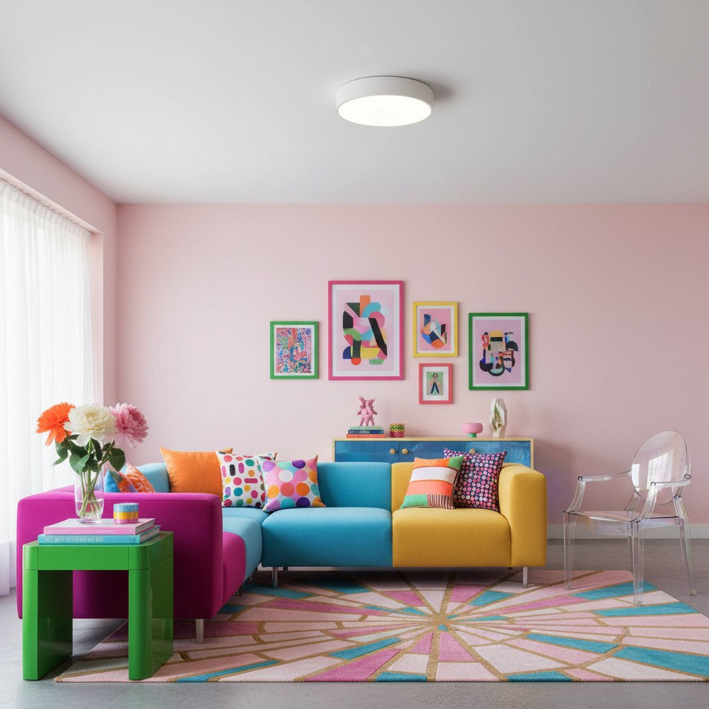 Rondi Minimalist Round LED Ceiling Light - Circular Iron Design for Living Room and Bedroom