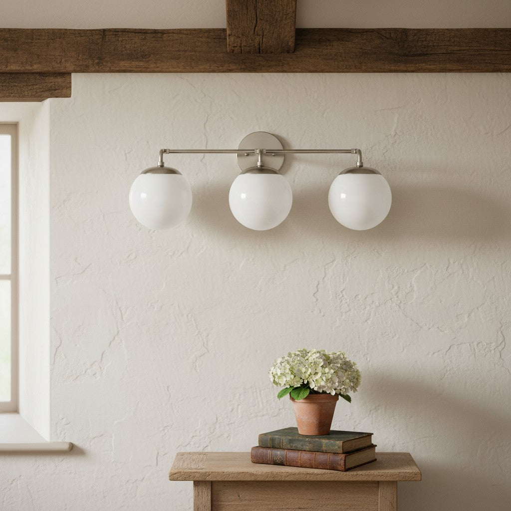 Glorica Glass Wall Sconce - Modern Vintage Vanity Light Fixture