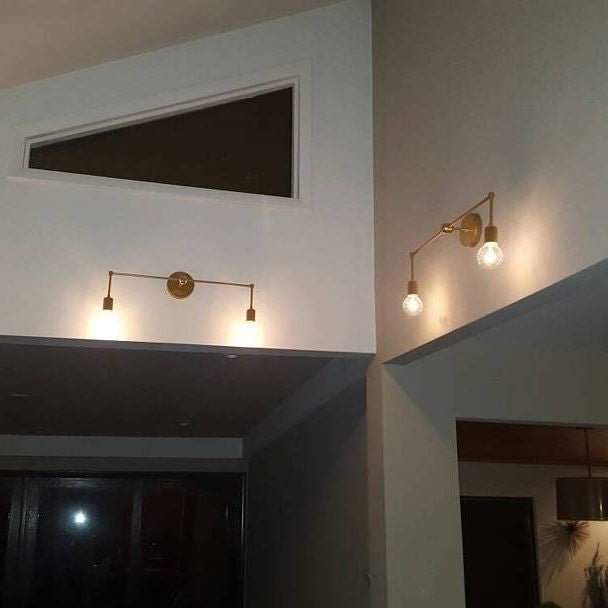 Modern Two Light Wall Sconce - Perfect Bedroom Or Hallway Light