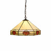 TF Nevada Vintage Stained Glass Pendant - Handcrafted Art Glass Lighting for Dining Areas