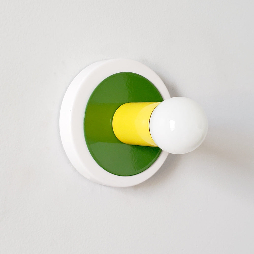 Colorful Wall Sconce - Modern Brass & Chrome Accent Lighting Fixture