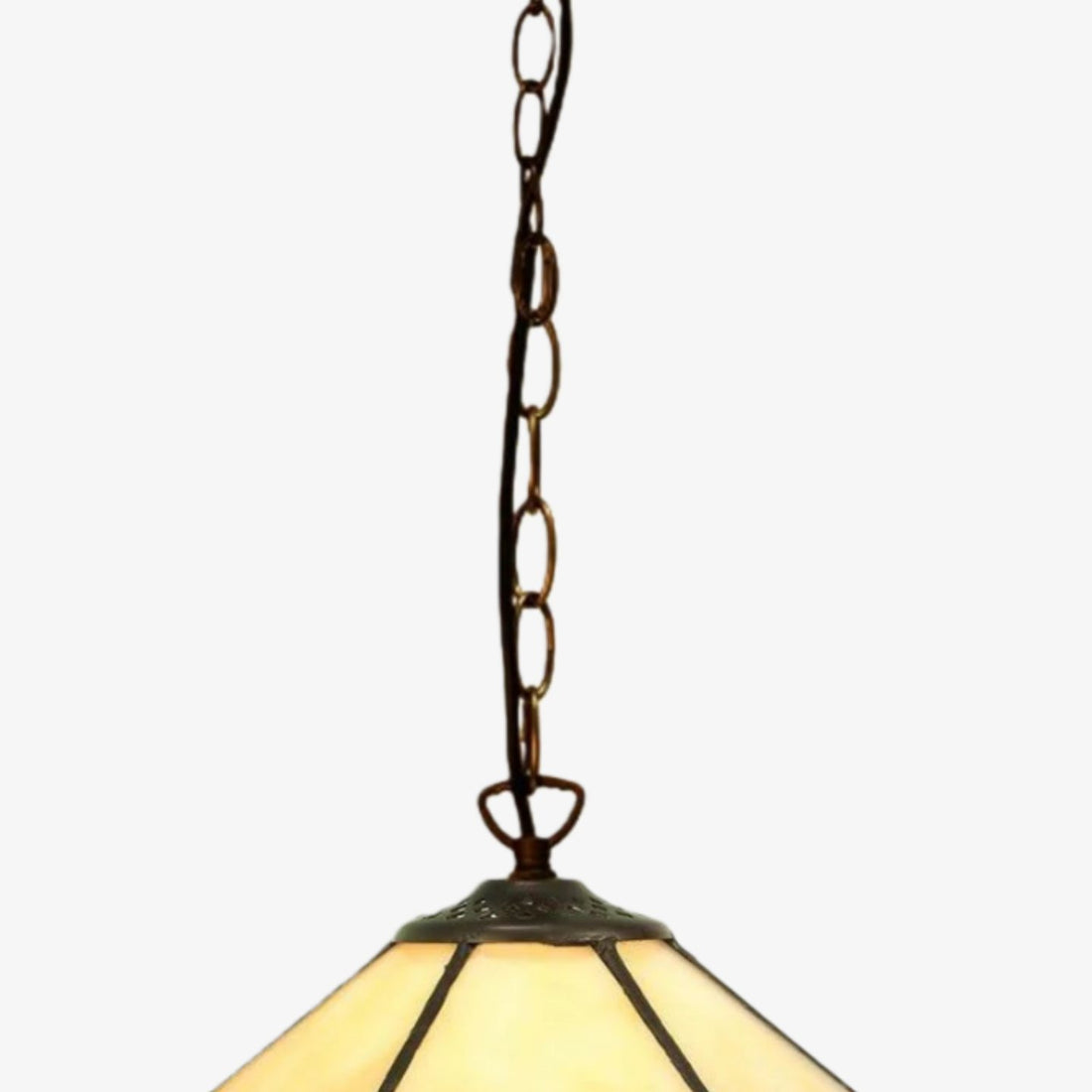 TF Nevada Vintage Stained Glass Pendant - Handcrafted Art Glass Lighting for Dining Areas
