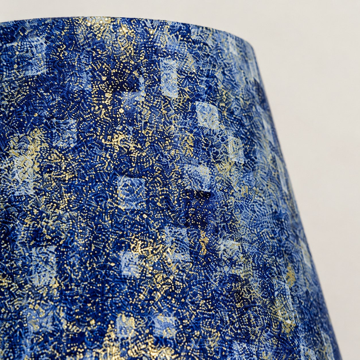 Gilt Blue Fabric Ceramic Table Lamp
