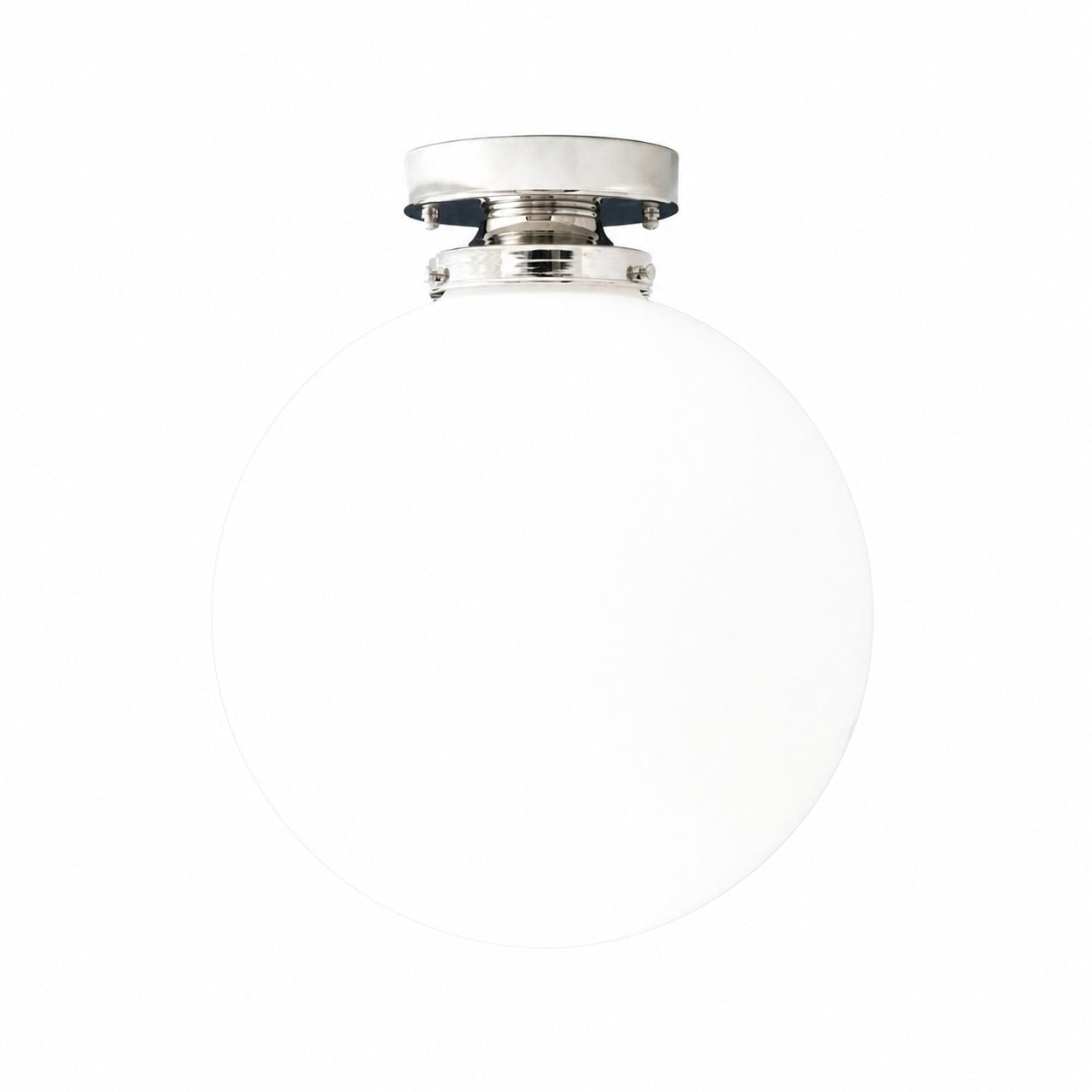 Glorica Glass 12 Inch Globe Ceiling Light - Frosted Glass Art Deco Pendant And Flush Mount