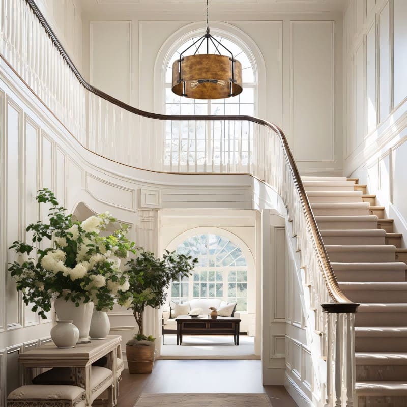 Industrial Bronze Drum Pendant Light – Rustic Metal 4 - Light Chandelier