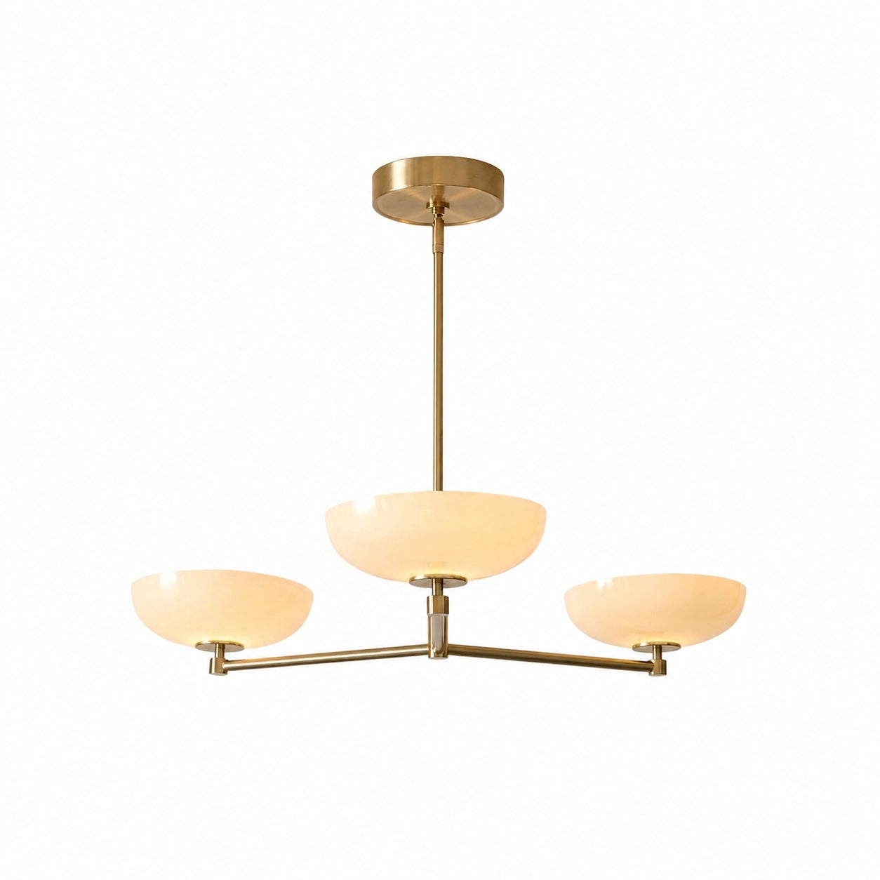 Vega Glass Mid-Century Modern Globe Chandelier with Glass Shades for Dining Room and Kitchen Island