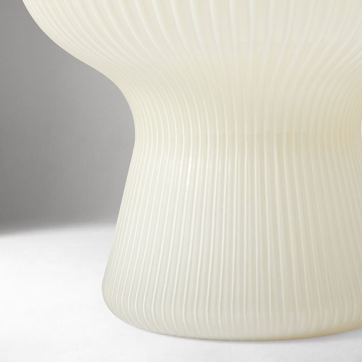 Novarise Ribbed Glass Table Lamp – Textured Glass Accent Lighting