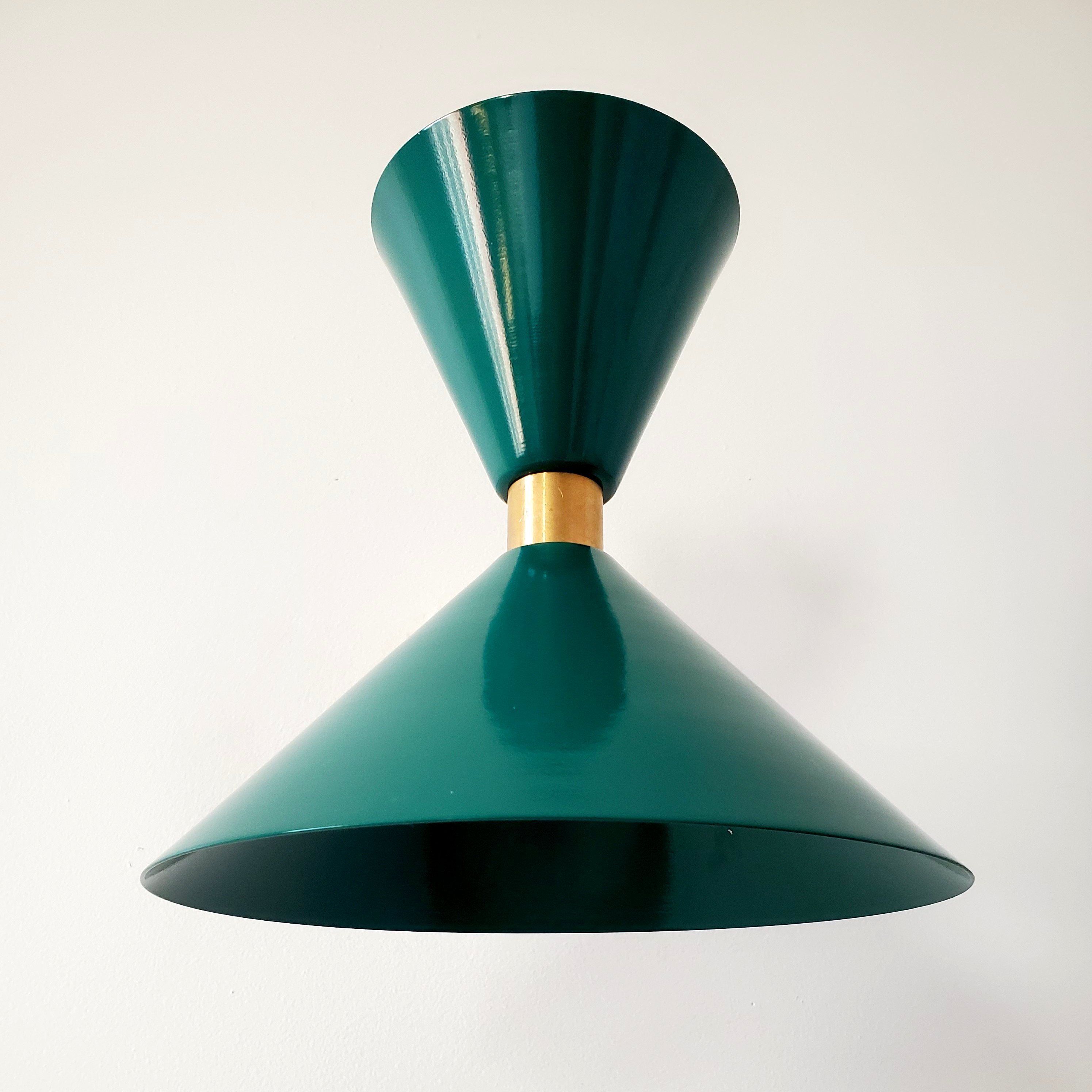 Brass Cone Wall Sconce - Hourglass Lighting for Home Spaces