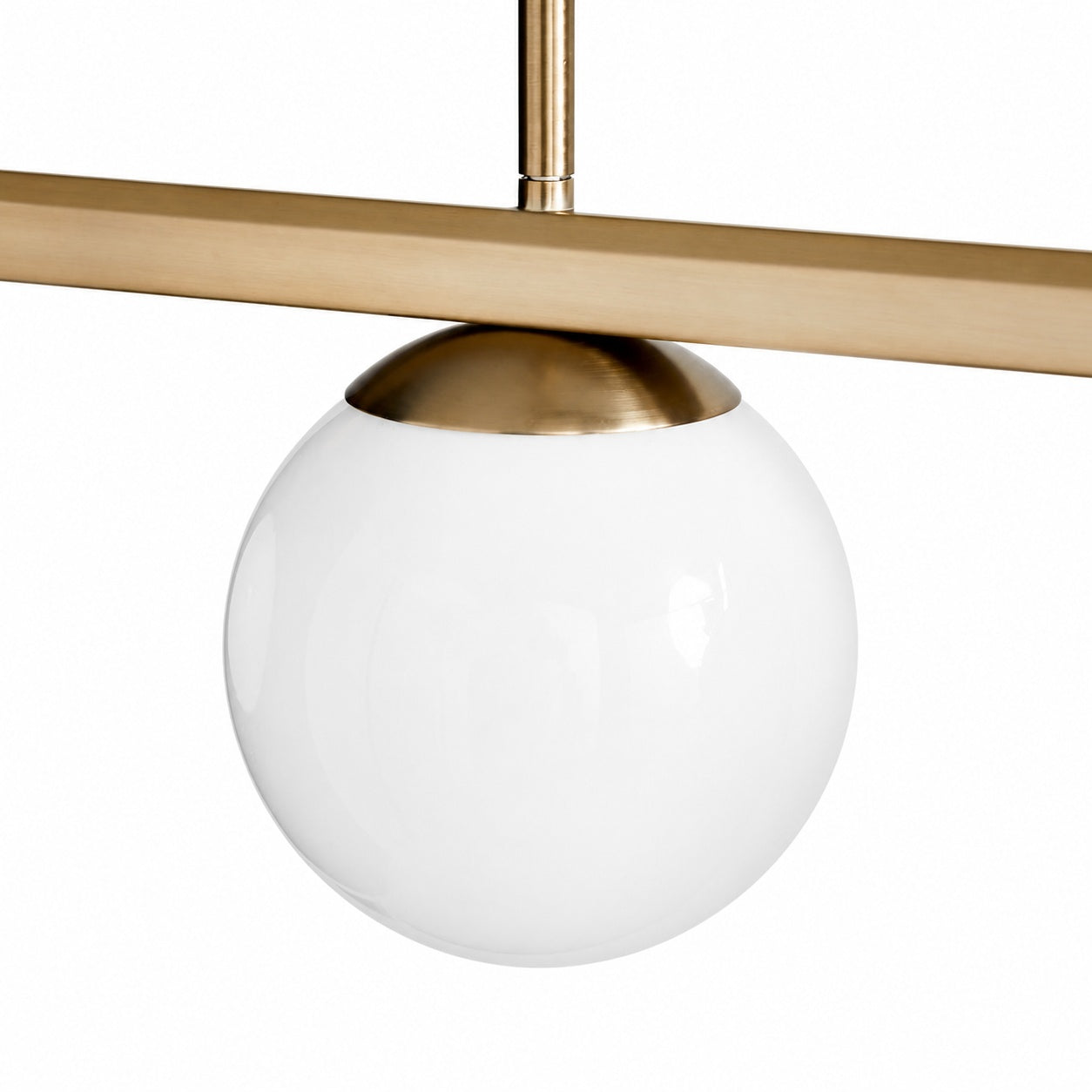 Brelia Round Light Chandelier - Modern Milk Glass Globe Ceiling Light