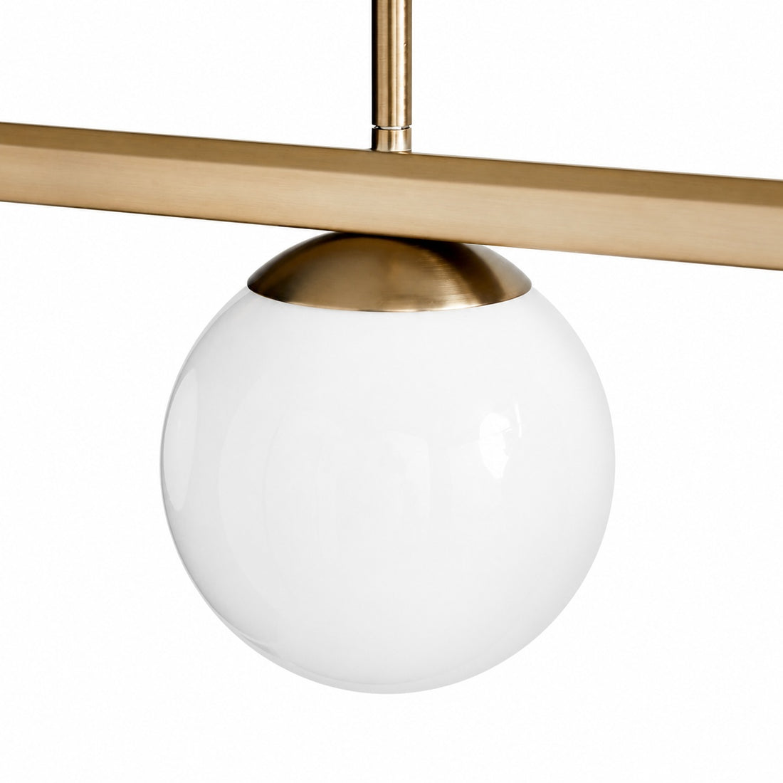 Brelia Round Light Chandelier - Modern Milk Glass Globe Ceiling Light